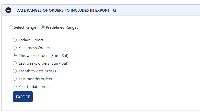 WooCommerce Export Orders Data Ranges of Orders