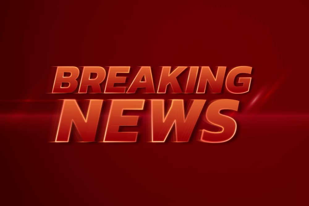 Breaking News 3D Neon Speed Red Text Typography Illustration
