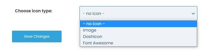 WP Links Choose Icon Type